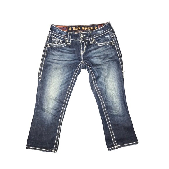 Rock Revival Eva Woman’s Easy Cropped Jeans 25 EUC - Picture 2 of 7